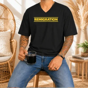 Nice Funny Remigration Political Migration Policy V-Neck Shirt