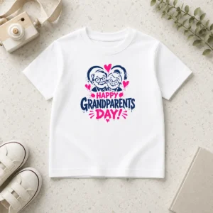 Nice Top Grandparents Day Grunge Paint Splatter Heart Kids T-Shirt