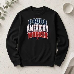 Premium Top Proud American Worker Labour Day Streetwear Long Sleeve Shirt