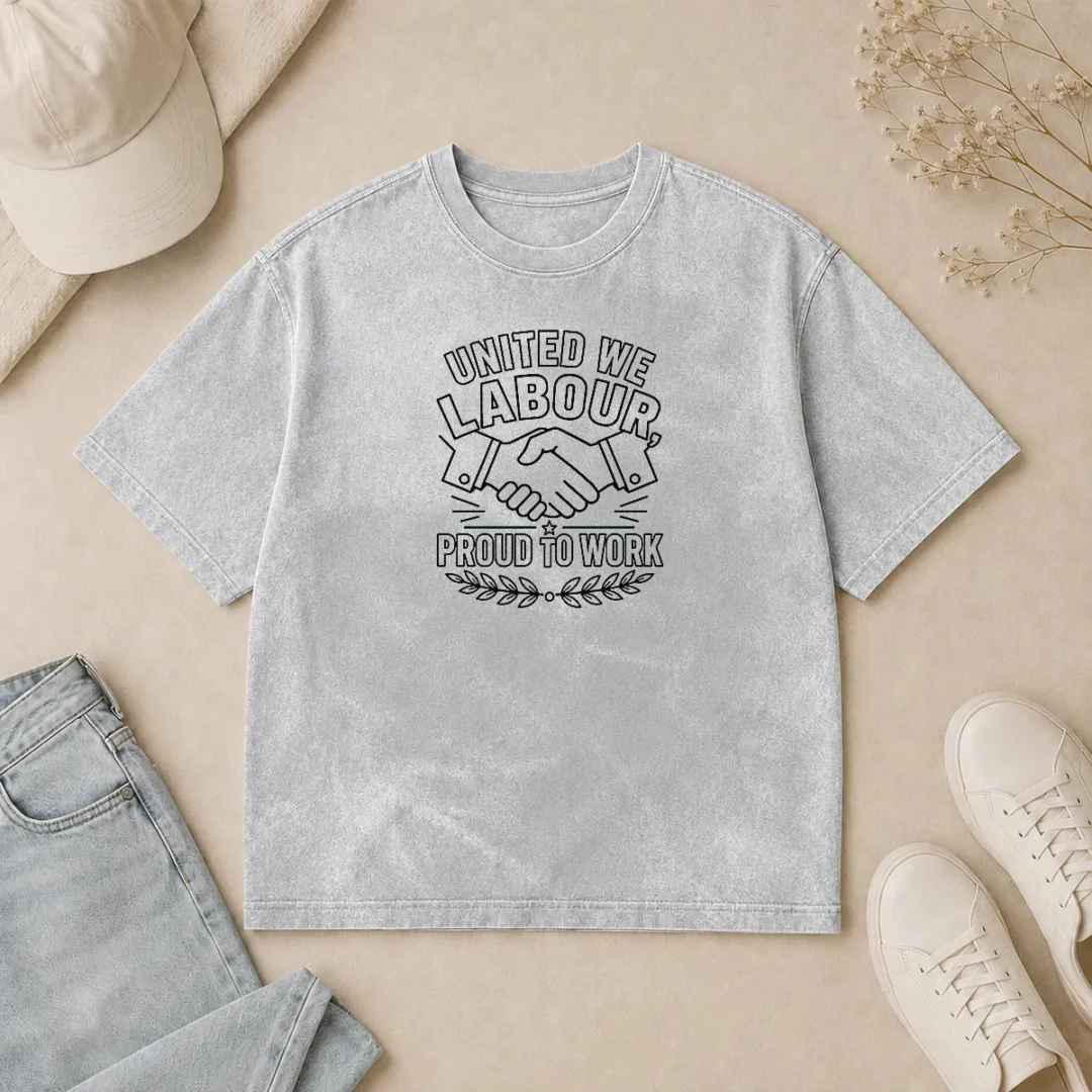 Good Awesome Labour Day Unity Line Art Shirt For Proud Workers Washed T Shirt Good Awesome Labour Day Unity Line Art Shirt For Proud Workers Washed T-Shirt