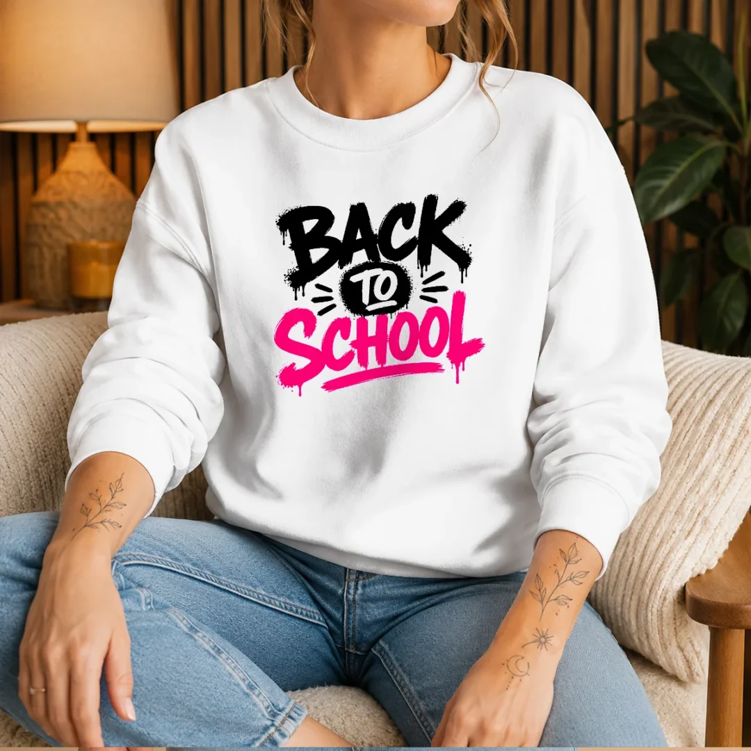 good-brush-script-back-to-school-yellow-outline-sweater Good Brush Script Back To School Yellow Outline Sweater