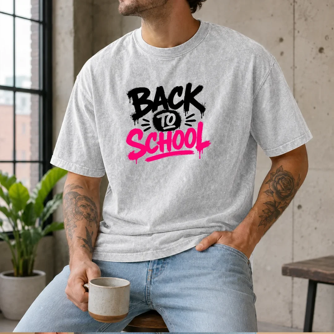 good-brush-script-back-to-school-yellow-outline-washed-t-shirt Good Brush Script Back To School Yellow Outline Washed T-Shirt