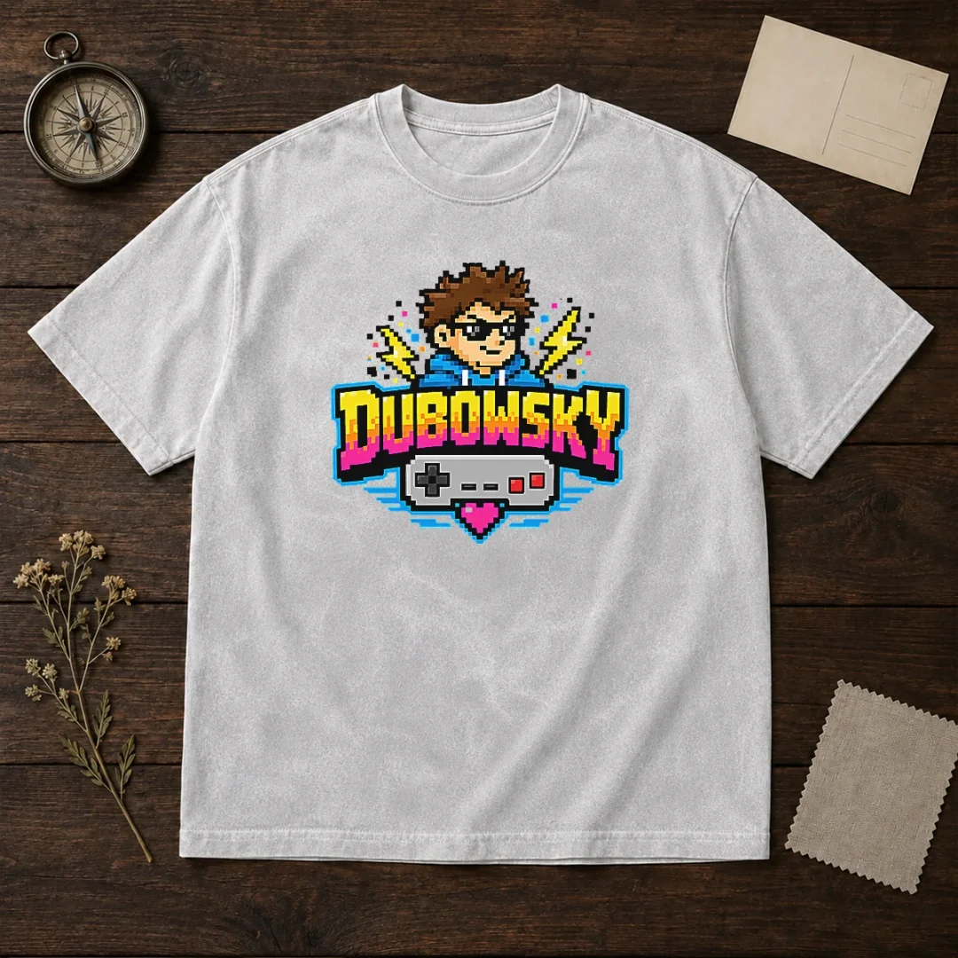 good-dubowsky-pixel-art-gamer-controller-retro-logo-washed-t-shirt Good Dubowsky Pixel Art Gamer Controller Retro Logo Washed T-Shirt
