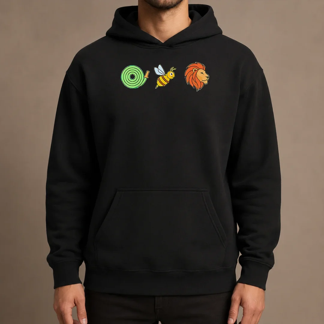 good-funny-hose-bee-lion-rebus-wordplay-visual-pun-hoodie Good Funny Hose Bee Lion Rebus Wordplay Visual Pun Hoodie