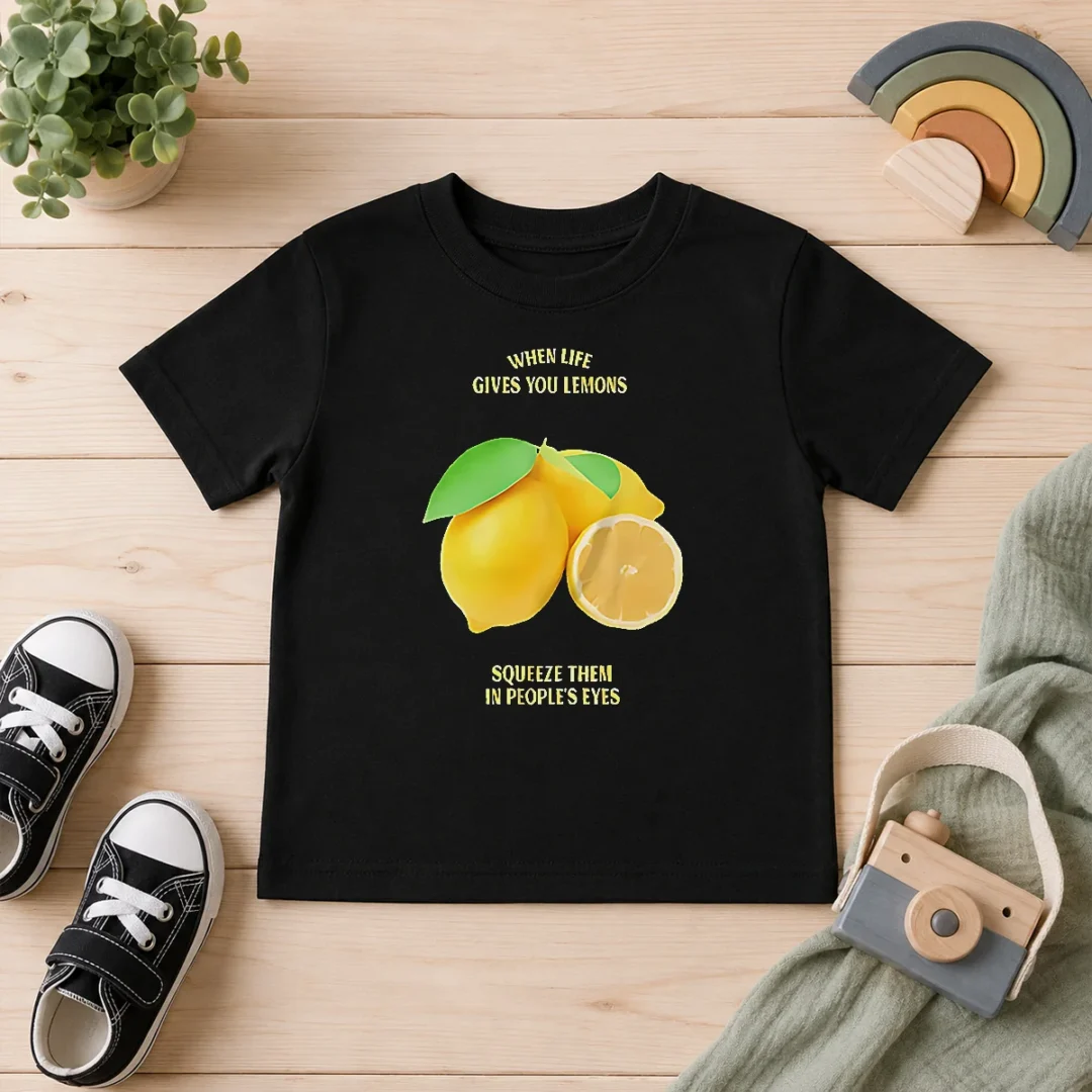 good-funny-when-life-gives-you-lemons-squeeze-them-in-people-s-eyes-kids-t-shirt Good Funny When Life Gives You Lemons Squeeze Them In People'S Eyes Kids T-Shirt