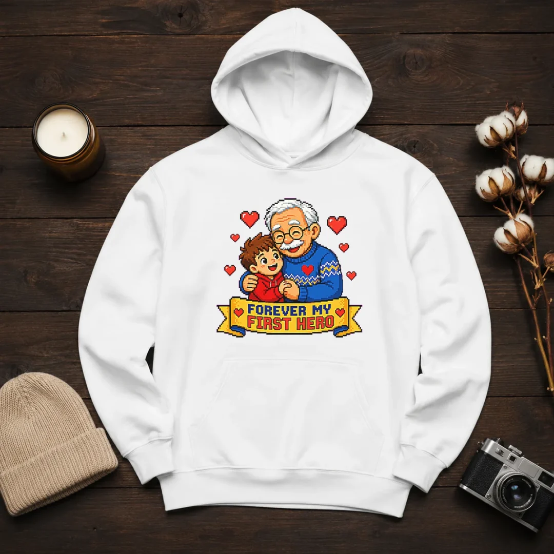 good-grandparents-day-pixel-forever-my-first-hero-hoodie Good Grandparents Day Pixel Forever My First Hero Hoodie