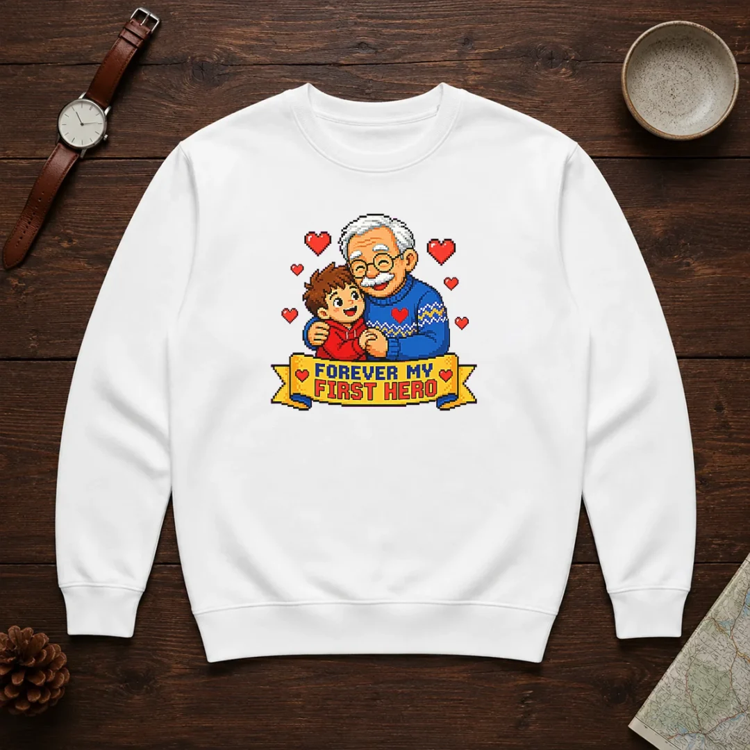 good-grandparents-day-pixel-forever-my-first-hero-sweater Good Grandparents Day Pixel Forever My First Hero Sweater