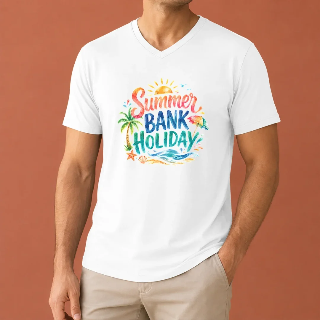 good-hot-watercolor-summer-bank-holiday-beach-palm-starfish-v-neck-shirt Good Hot Watercolor Summer Bank Holiday Beach Palm Starfish V-Neck Shirt