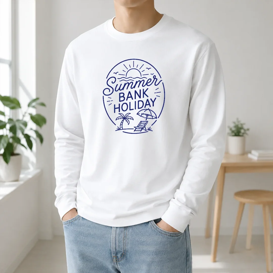 Good Minimalist Line Art Summer Bank Holiday Beach Long Sleeve Shirt Good Minimalist Line Art Summer Bank Holiday Beach Long Sleeve Shirt