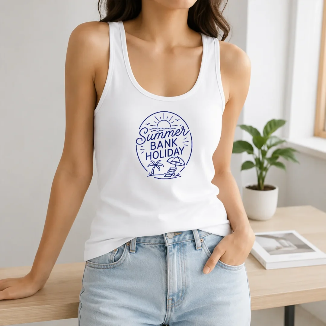 Good Minimalist Line Art Summer Bank Holiday Beach Tank Top Good Minimalist Line Art Summer Bank Holiday Beach Tank Top