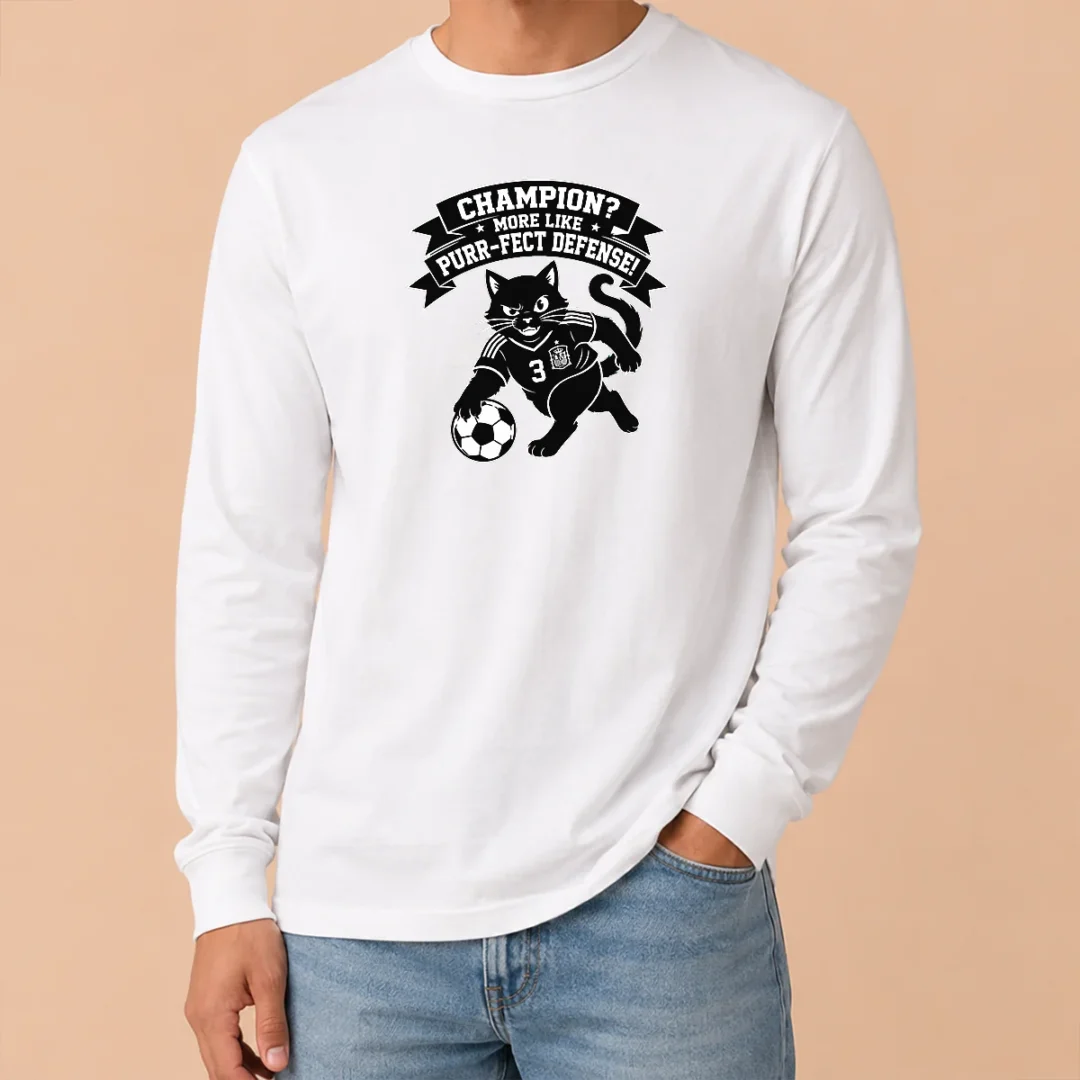 Good Nice Spanish Soccer Cat Meme Silhouette Long Sleeve Shirt Good Nice Spanish Soccer Cat Meme Silhouette Long Sleeve Shirt