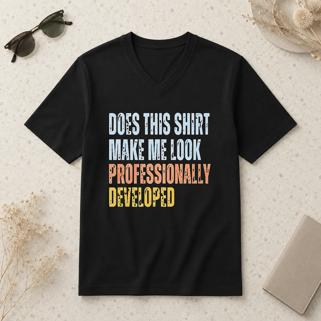 good-official-does-this-shirt-make-me-look-professionally-developed-v-neck-shirt Good Official Does This Shirt Make Me Look Professionally Developed V-Neck Shirt
