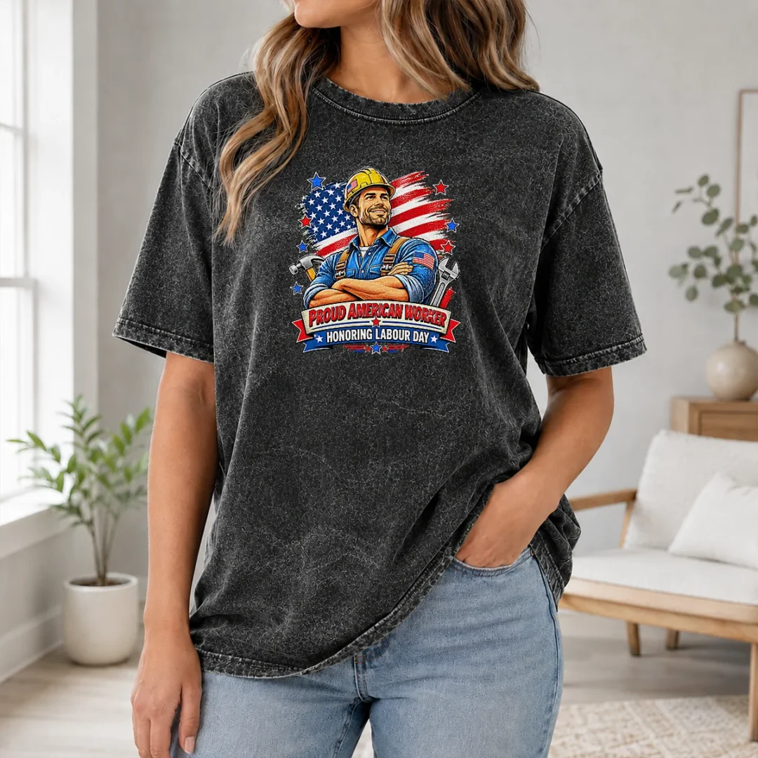 Good Original American Labour Day Celebration Vintage Washed T Shirt Good Original American Labour Day Celebration Vintage Washed T-Shirt