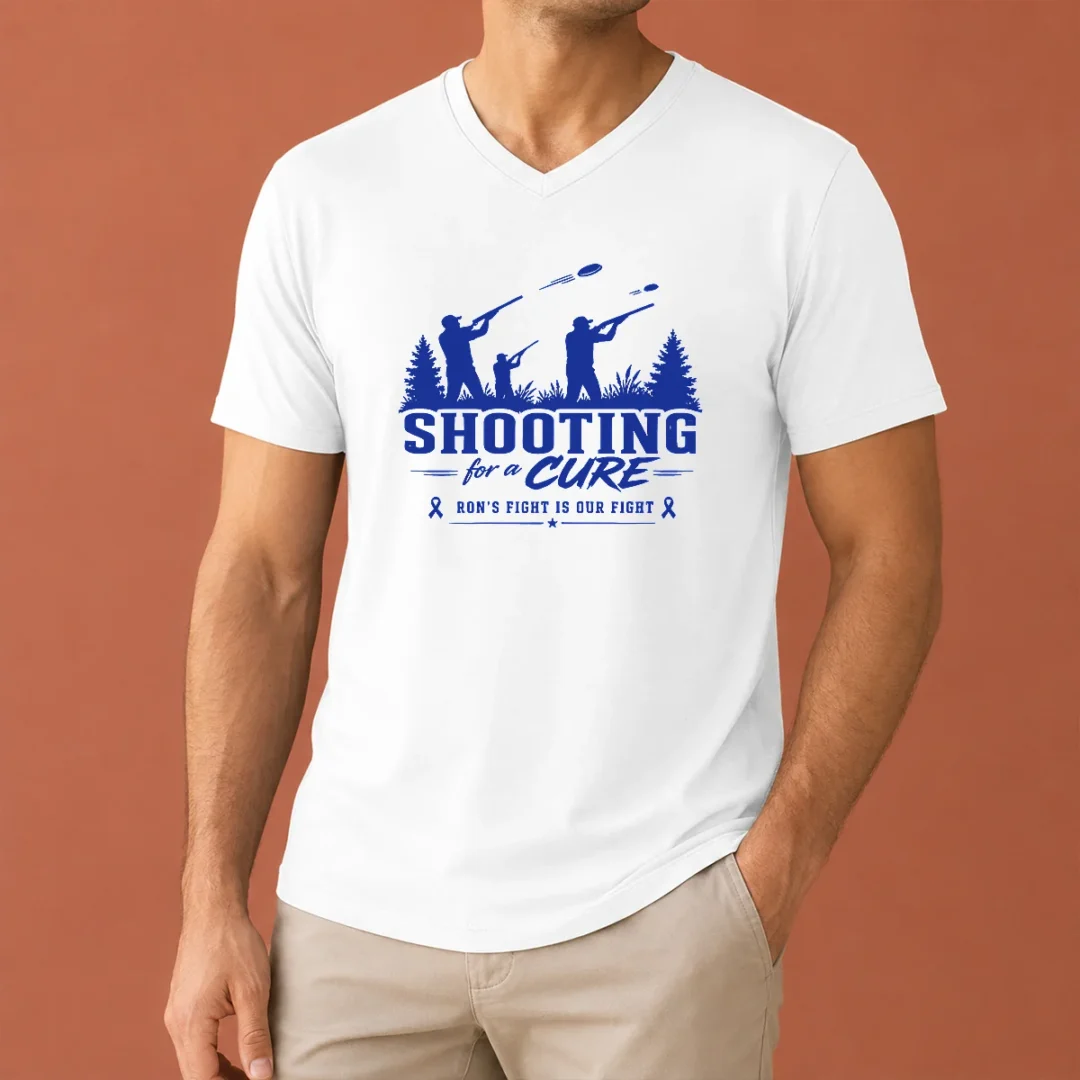 good-original-shooting-for-a-cure-ron-s-fight-is-our-fight-v-neck-shirt Good Original Shooting For A Cure Ron'S Fight Is Our Fight V-Neck Shirt