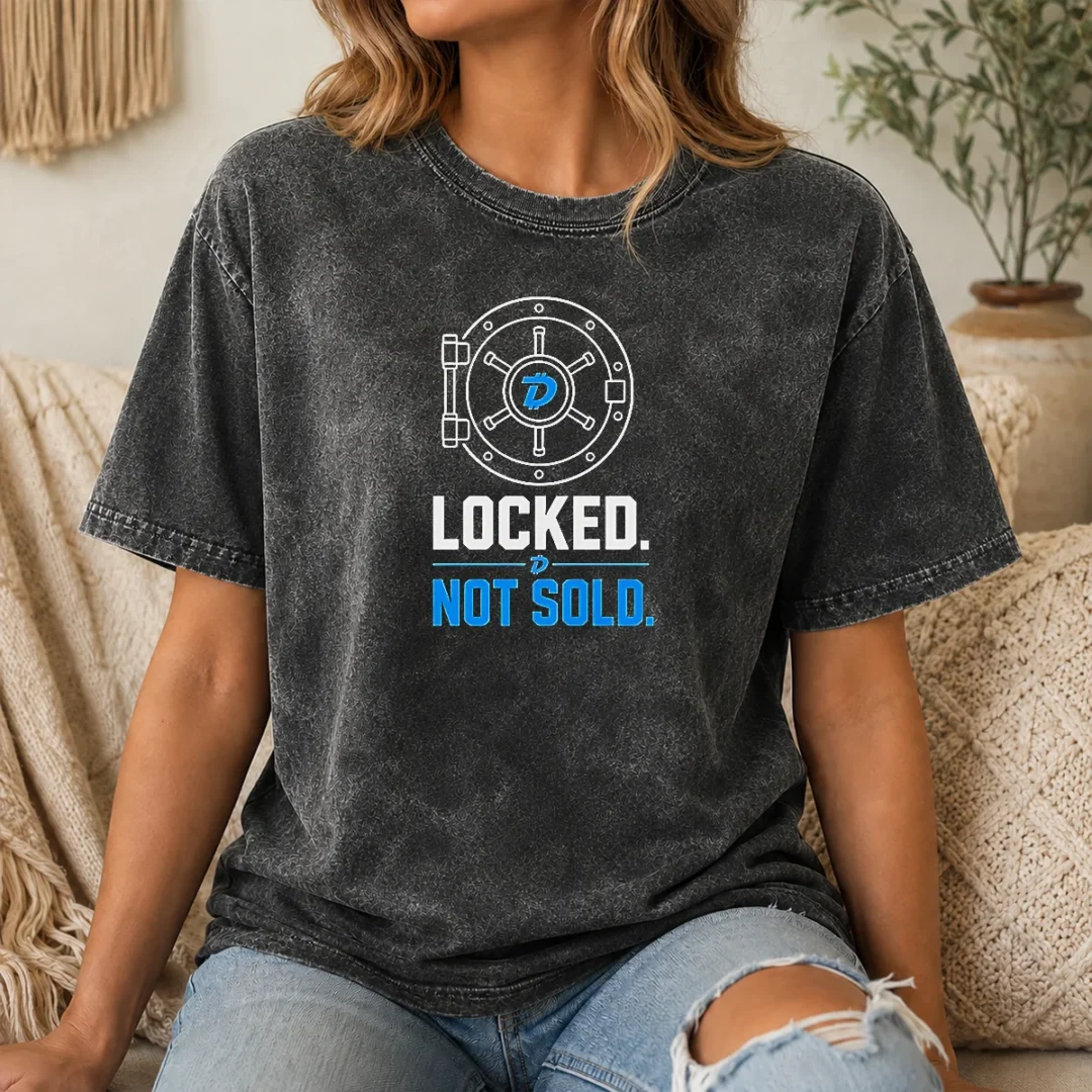 Good Premium Crypto Vault Hodl Locked Not Sold Dash Washed T Shirt Good Premium Crypto Vault Hodl Locked Not Sold Dash Washed T-Shirt