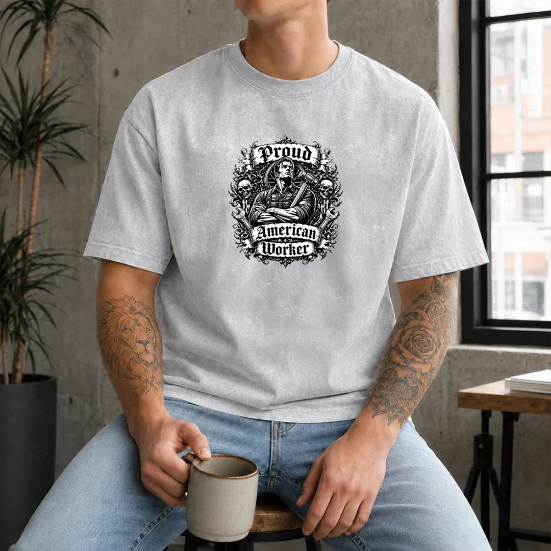 good-proud-american-worker-labour-day-gothic-washed-t-shirt Good Proud American Worker Labour Day Gothic Washed T-Shirt