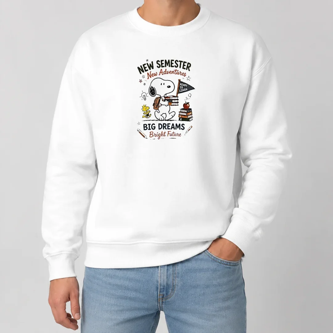 Good Top Snoopy New Semester New Adventures Big Dreams Bright Future Sweater Good Top Snoopy New Semester New Adventures Big Dreams Bright Future Sweater