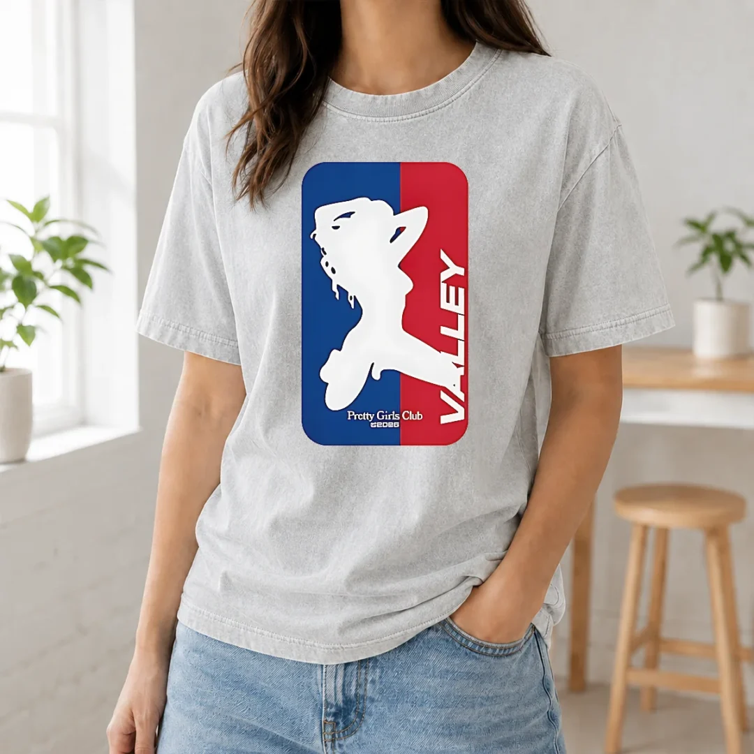 Good Valley Pretty Girls Club 2026 Silhouette Logo Washed T Shirt Good Valley Pretty Girls Club 2026 Silhouette Logo Washed T-Shirt