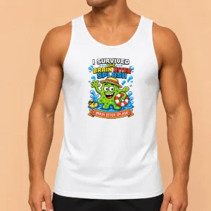 Pretty Nice Brain Biter Splash Pixel Survival Tank Top