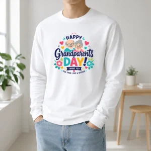 Hot Happy Grandparents Day Floral Love Wisdom Cute Long Sleeve Shirt