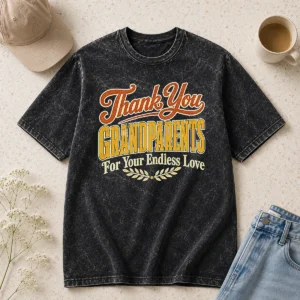 Good Awesome Grandparents Day Thank You Heartfelt Vector Washed T-Shirt