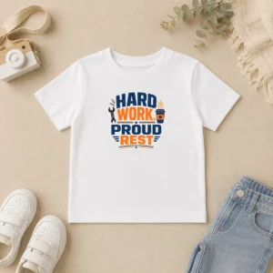 Happy Nice Labour Day Hard Work Pride Typography Kids T-Shirt