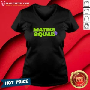 Premium Matiks Squad Gaming Community Logo V-Neck Shirt