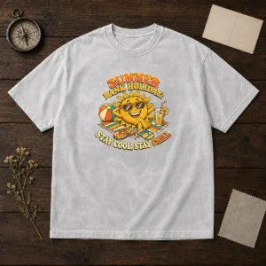 Premium Summer Bank Holiday Vintage Chill Sun Washed T-Shirt