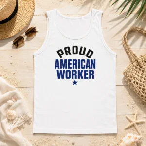 Hot Official Labour Day Proud American Worker Minimalist Tank Top