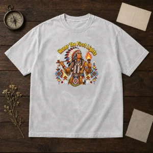 Official Indigenous Peoples Day Pixel Pride Washed T-Shirt