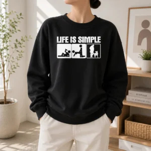Premium Life Is Simple Drinking Dog Funny Beer Patrol Police K9 Sweater
