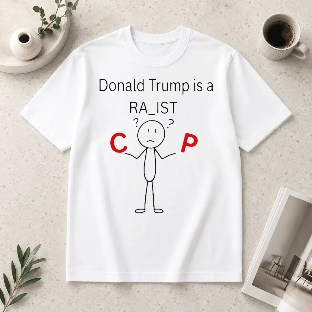 happy-funny-donald-trump-is-a-racist-cop-political-satire-t-shirt Happy Funny Donald Trump Is A Racist Cop Political Satire