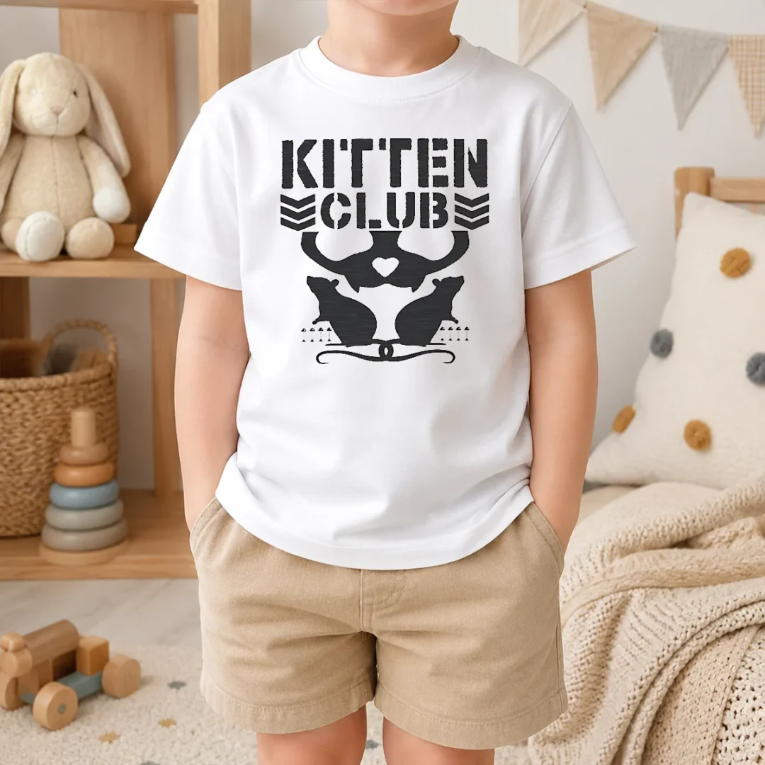 Happy Good Distressed Kitten Club Cat Lover Pet Kids T Shirt Happy Good Distressed Kitten Club Cat Lover Pet Kids T-Shirt