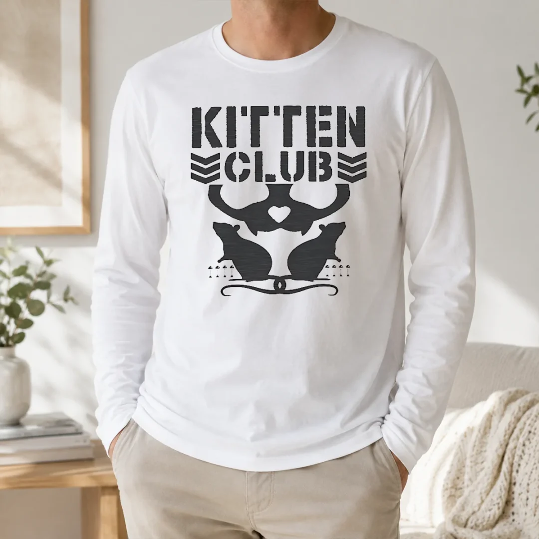 Happy Good Distressed Kitten Club Cat Lover Pet Long Sleeve Shirt Happy Good Distressed Kitten Club Cat Lover Pet Long Sleeve Shirt