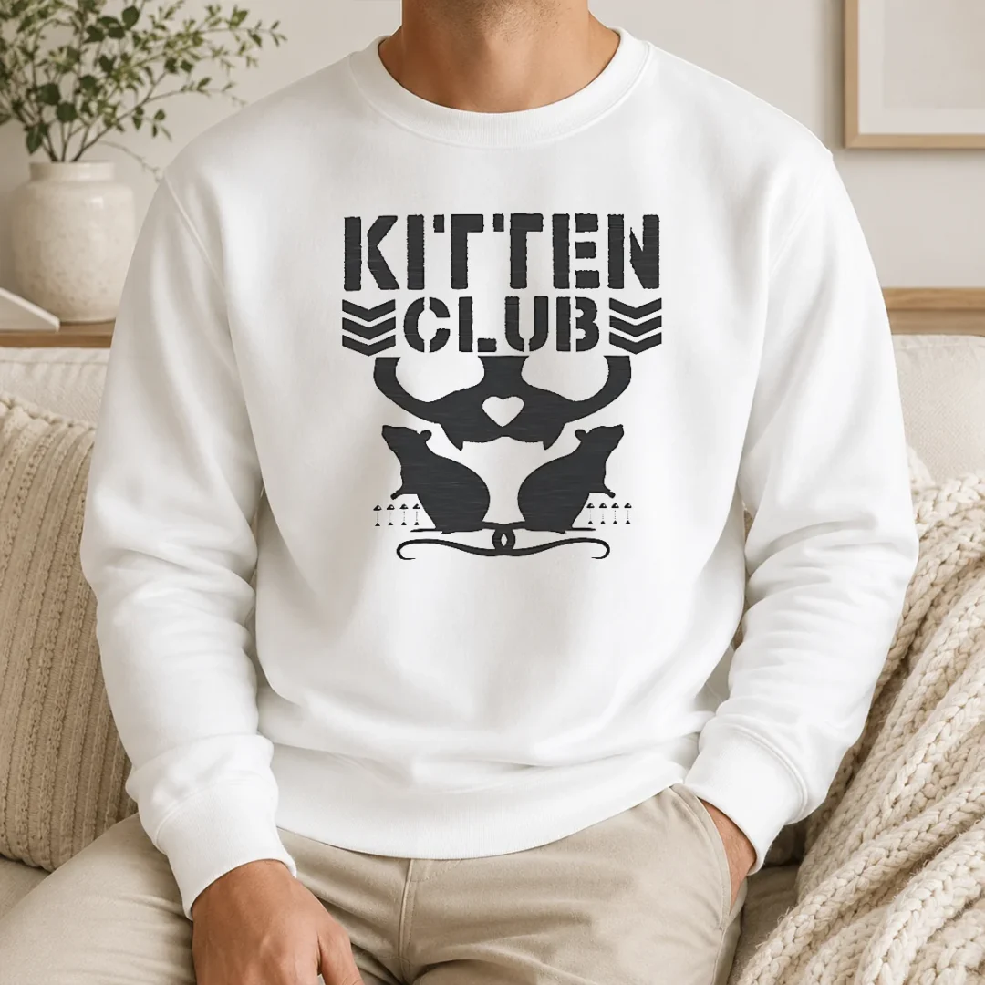 Happy Good Distressed Kitten Club Cat Lover Pet Sweater Happy Good Distressed Kitten Club Cat Lover Pet Sweater