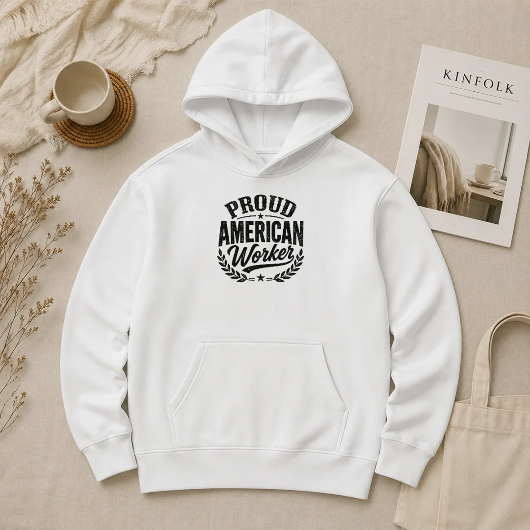 Happy Good Labour Day Proud American Worker Silhouette Hoodie Happy Good Labour Day Proud American Worker Silhouette Hoodie