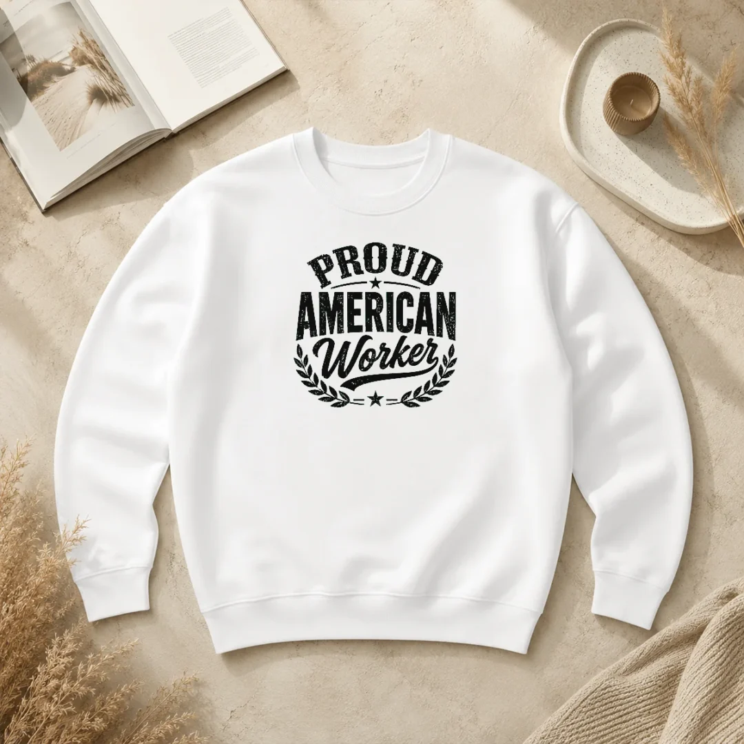 Happy Good Labour Day Proud American Worker Silhouette Sweater Happy Good Labour Day Proud American Worker Silhouette Sweater