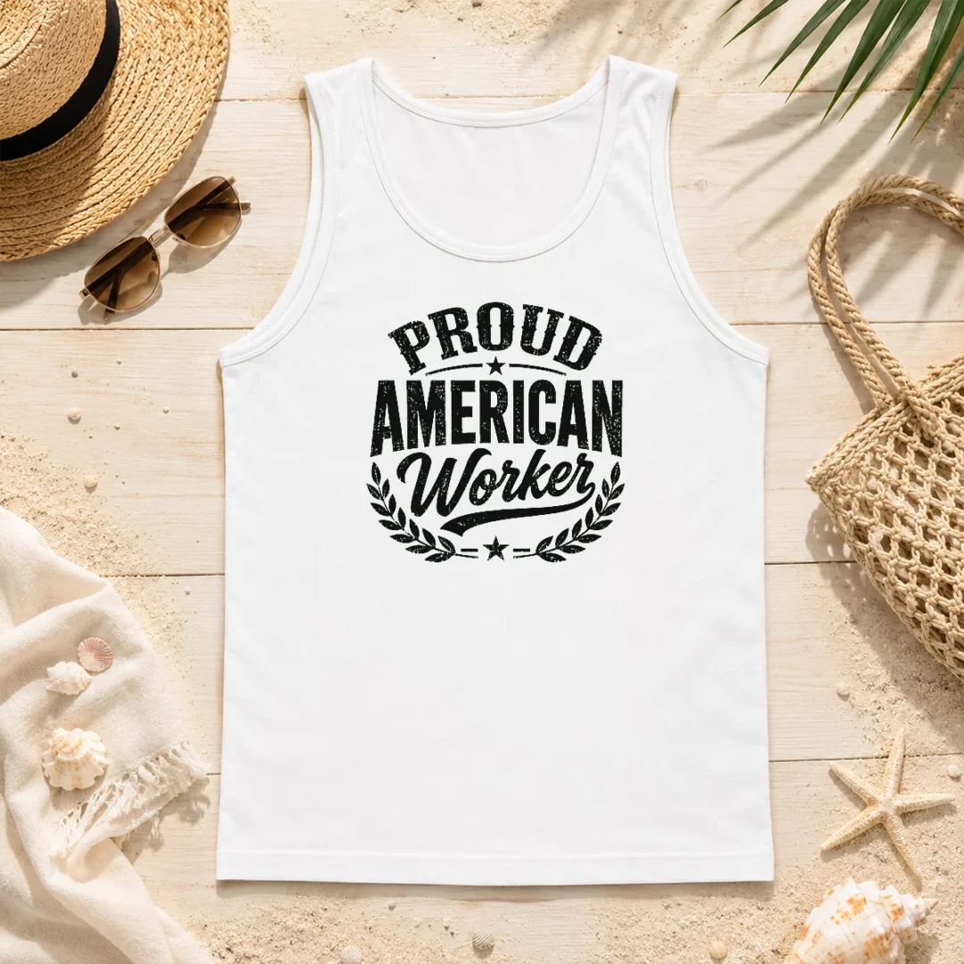 Happy Good Labour Day Proud American Worker Silhouette Tank Top Happy Good Labour Day Proud American Worker Silhouette Tank Top