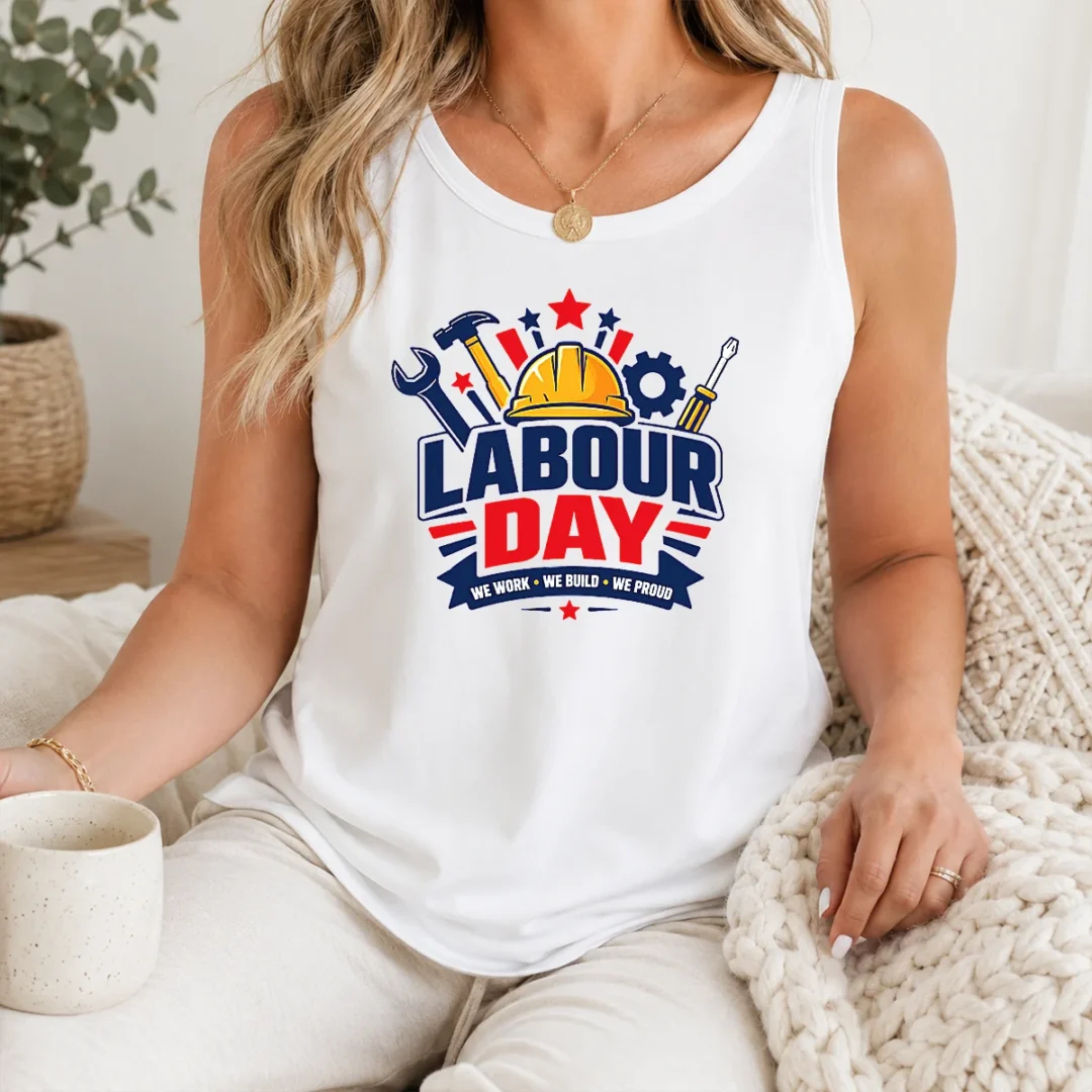 Happy Good Labour Day We Work Build Proud Multi Tool Badge Tank Top Happy Good Labour Day We Work Build Proud Multi Tool Badge Tank Top