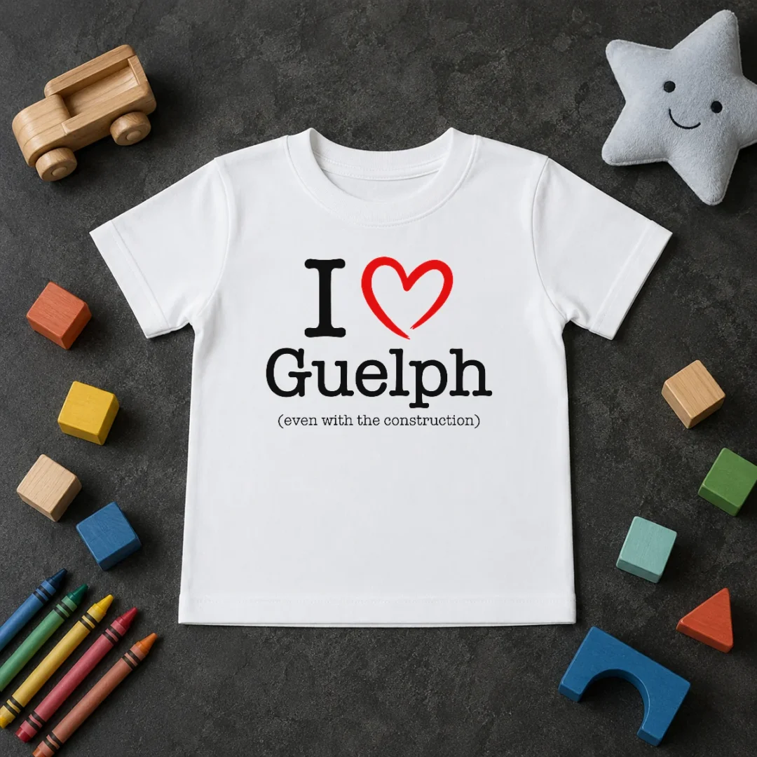 Happy Hot I Love Guelph Even With Construction Kids T Shirt Happy Hot I Love Guelph Even With Construction Kids T-Shirt