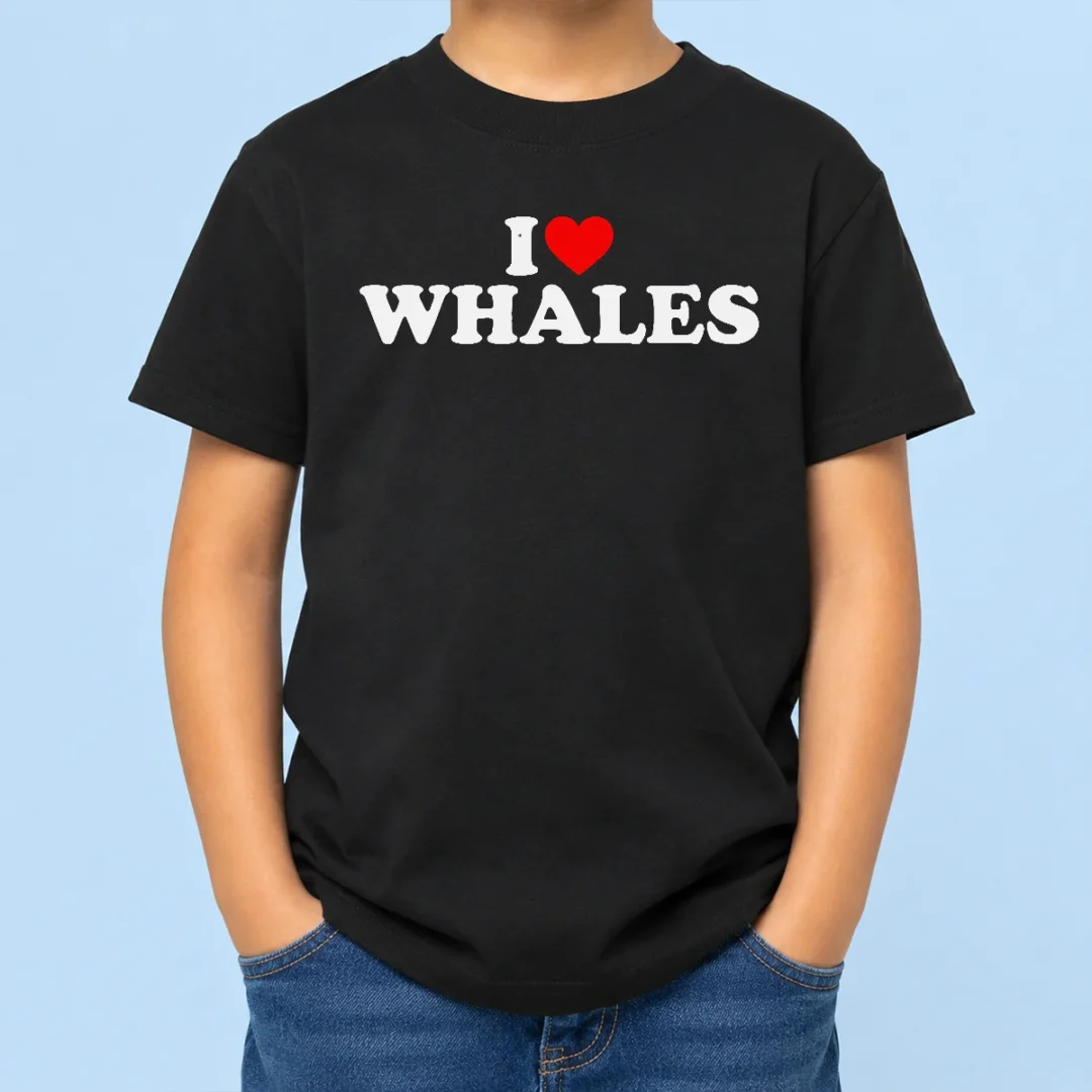 happy-nice-funny-i-love-whales-kids-t-shirt Happy Nice Funny I Love Whales Kids T-Shirt