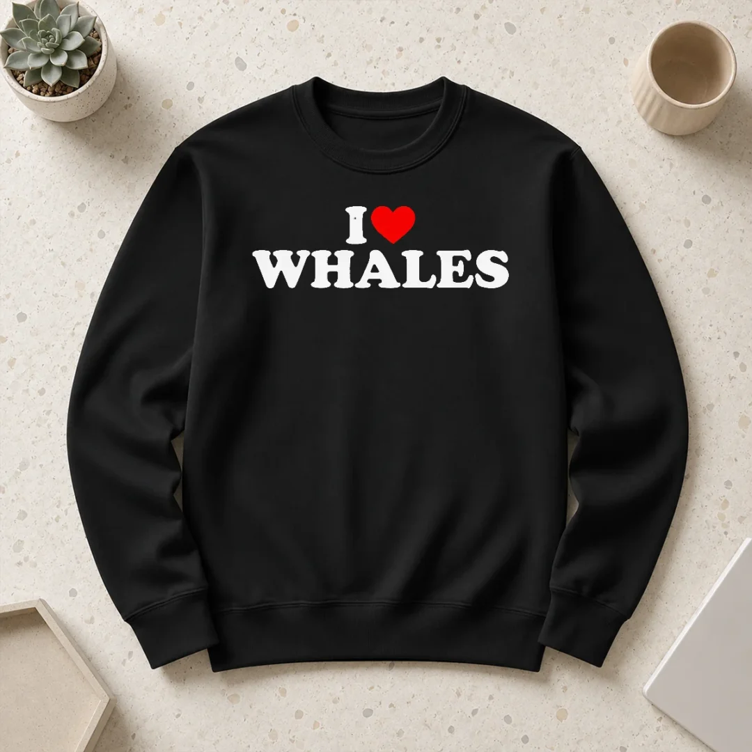 Happy Nice I Love Whales Sweater Happy Nice I Love Whales Sweater