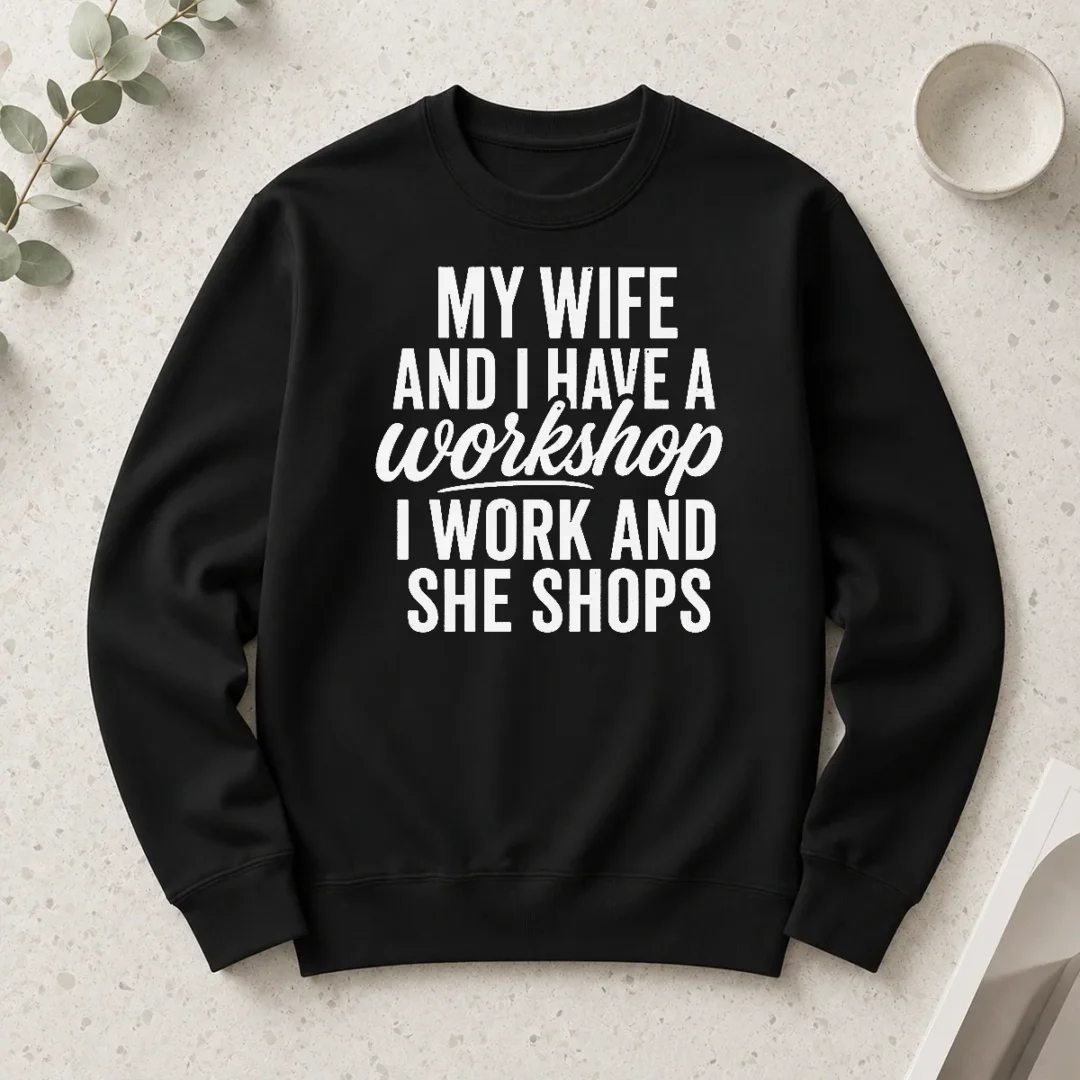 happy-original-couple-workshop-my-wife-shops-i-work-long-sleeve-shirt Happy Original Couple Workshop My Wife Shops I Work Long Sleeve Shirt
