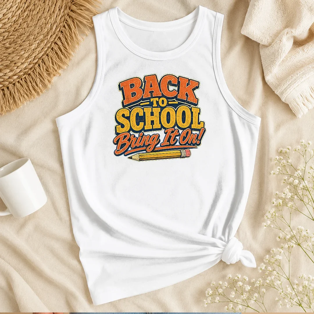 happy-pretty-back-to-school-vintage-typography-for-proud-students-tank-top Happy Pretty Back To School Vintage Typography For Proud Students Tank Top