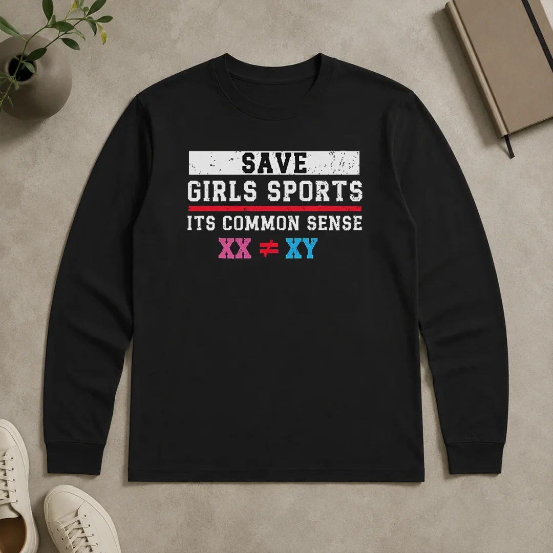 Happy Pretty Save Girls Sports Common Sense Statement Long Sleeve Shirt Happy Pretty Save Girls Sports Common Sense Statement Long Sleeve Shirt