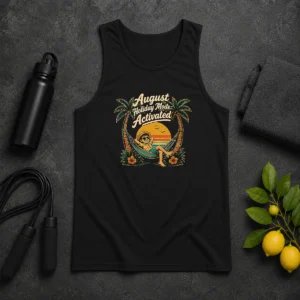 Funny August Holiday Vintage Vacation Mode Tank Top