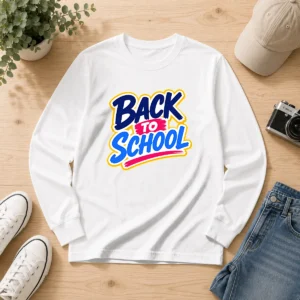 Official Vibrant Back To School Apple Pencil Sunburst Long Sleeve Shirt