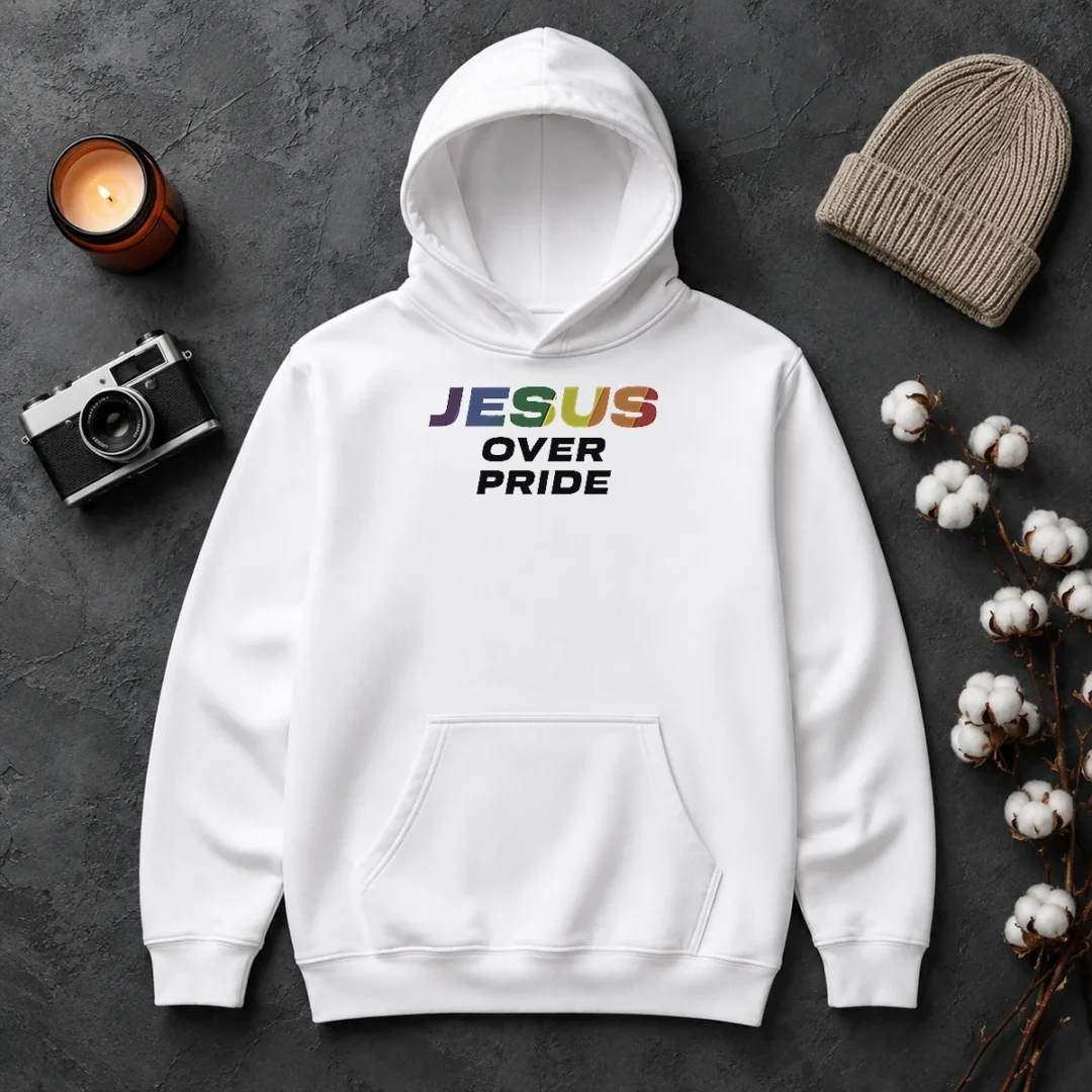 Hot Awesome Jesus Over Pride Hoodie Hot Awesome Jesus Over Pride Hoodie