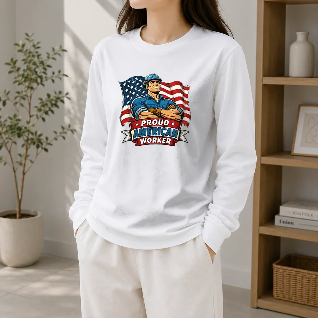 hot-awesome-labour-day-proud-american-worker-comic-long-sleeve-shirt Hot Awesome Labour Day Proud American Worker Comic Long Sleeve Shirt
