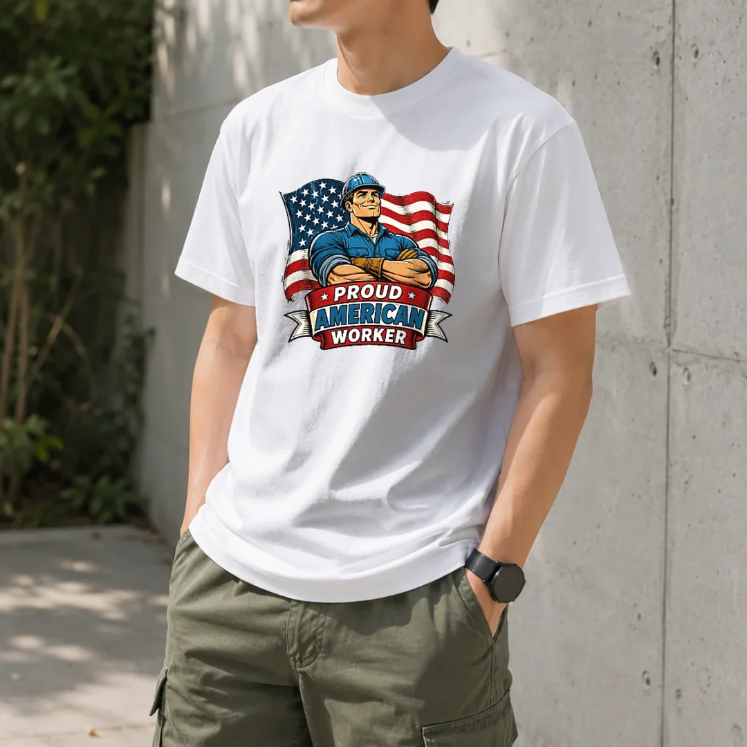 hot-awesome-labour-day-proud-american-worker-comic-t-shirt Hot Awesome Labour Day Proud American Worker Comic
